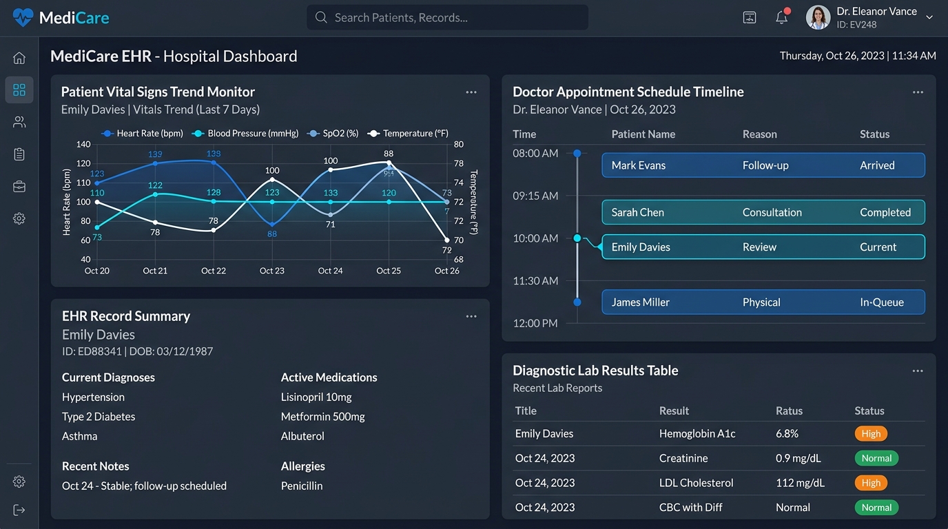 HealthPulse — Multi-Specialty Clinical ERP & Patient Workflow System